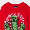 Pull No&euml;l Minecraft Creeper rouge gar&ccedil;on