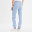 Pantalon jogging droit molleton bleu clair femme