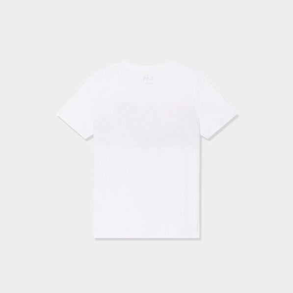 T-shirt col rond manches courtes blanc garçon