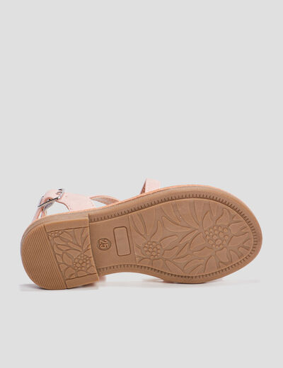 Sandales avec détails tressés rose fille