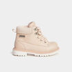 Boots zipp&eacute;es &agrave; lacets Trappeur rose clair b&eacute;b&eacute; fille