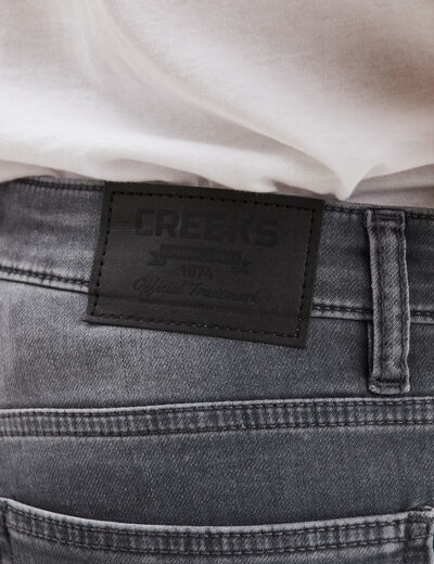Jean stretch coupe slim denim gris homme