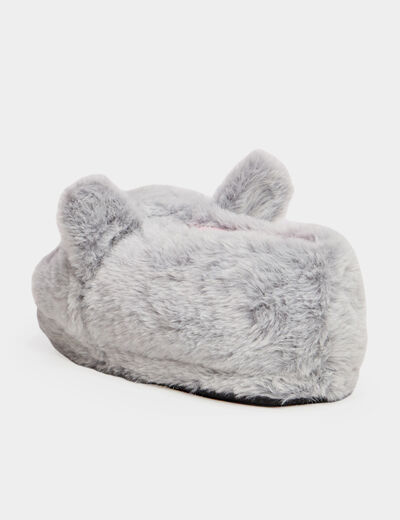 Chaussons avec fausse fourrure mauve fille