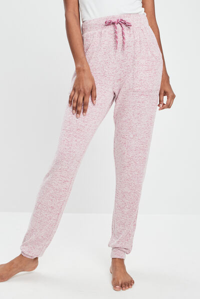 Bas de pyjama rose framboise femme