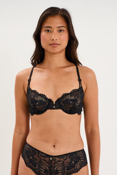 Soutien-gorge embo&icirc;tant dentelle noir femme
