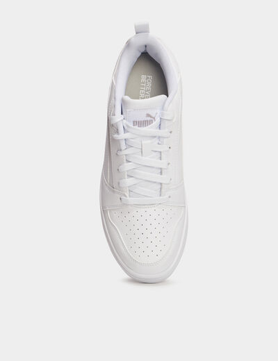 Tennis &agrave; lacets Puma Rebound V6 blanc fille