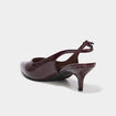 Escarpins vernis à talons bordeaux femme