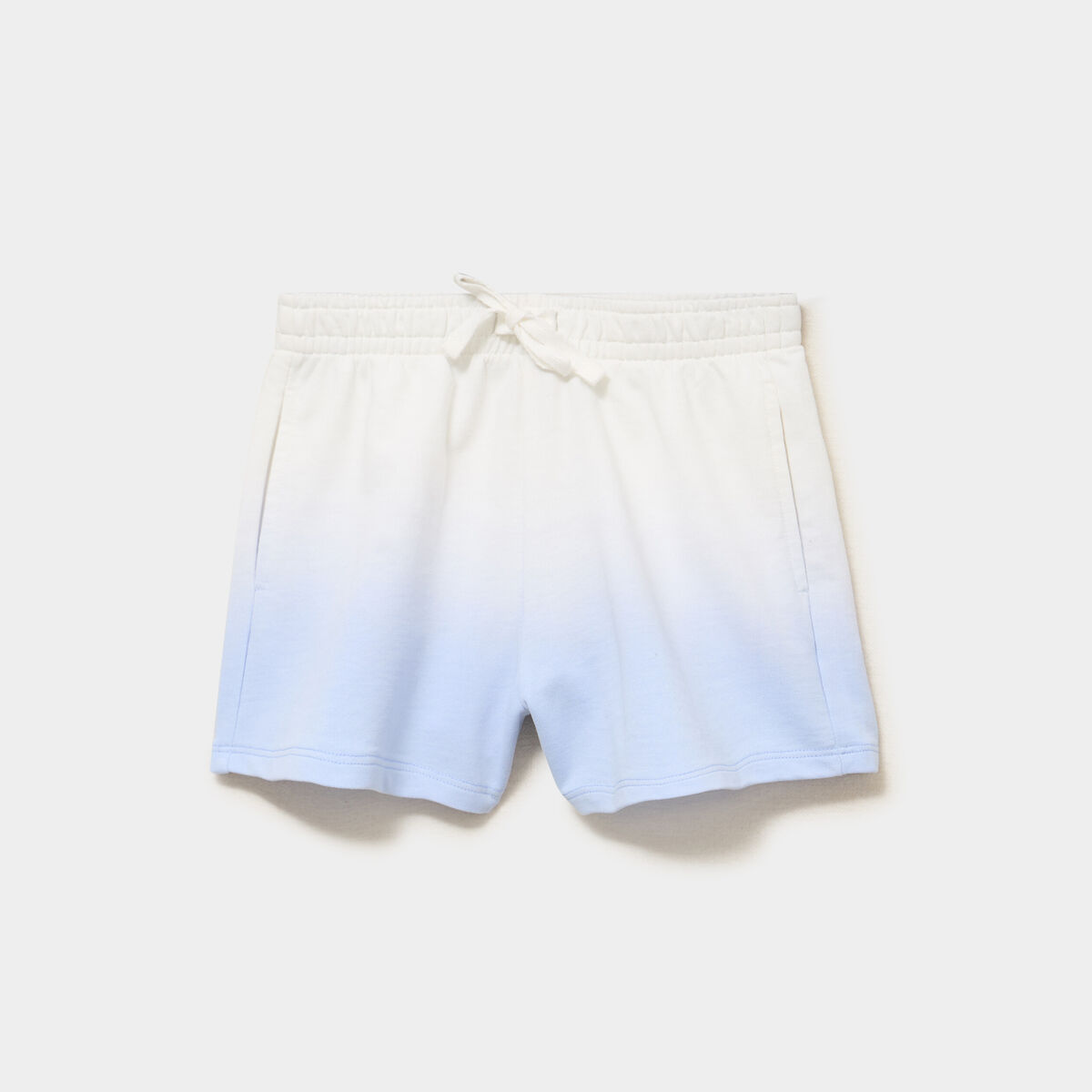 Short molletonn&eacute; taille &eacute;lastiqu&eacute;e bleu pastel fille