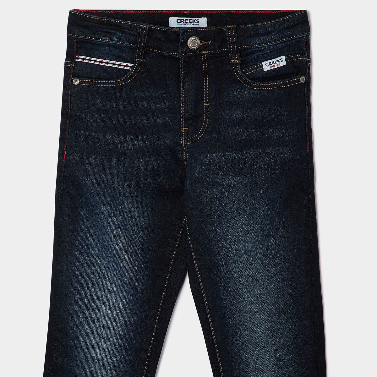Jeans skinny taille ajustable denim brut gar&ccedil;on