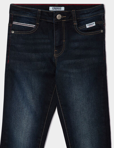 Jeans skinny taille ajustable denim brut gar&ccedil;on