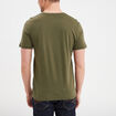 T-shirt manches courtes col tunisien vert kaki homme