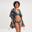 Bas de maillot de bain d&eacute;tails noeuds bleu p&eacute;trole femme