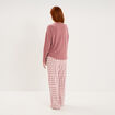 Pyjama pantalon manches longues rose nude femme