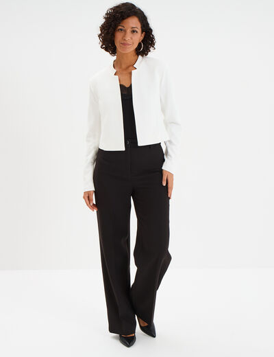 Veste boléro doublée stretch blanc femme