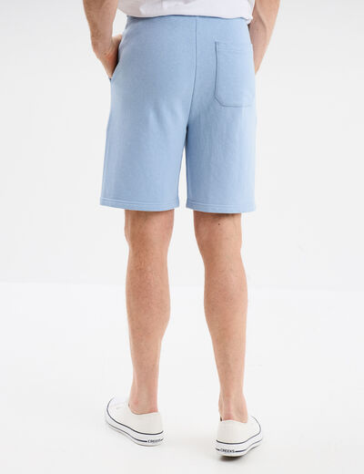 Short de jogging en molleton bleu ciel homme