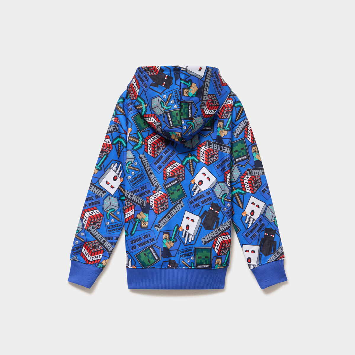 Sweat hoodie &agrave; capuche Minecraft bleu gar&ccedil;on