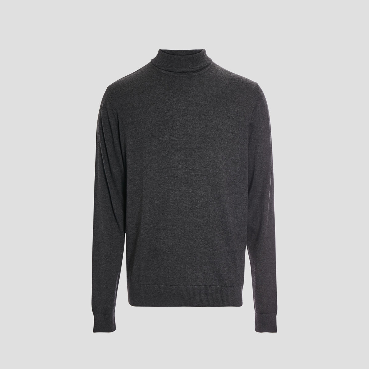 Pull avec col roulé gris foncé homme