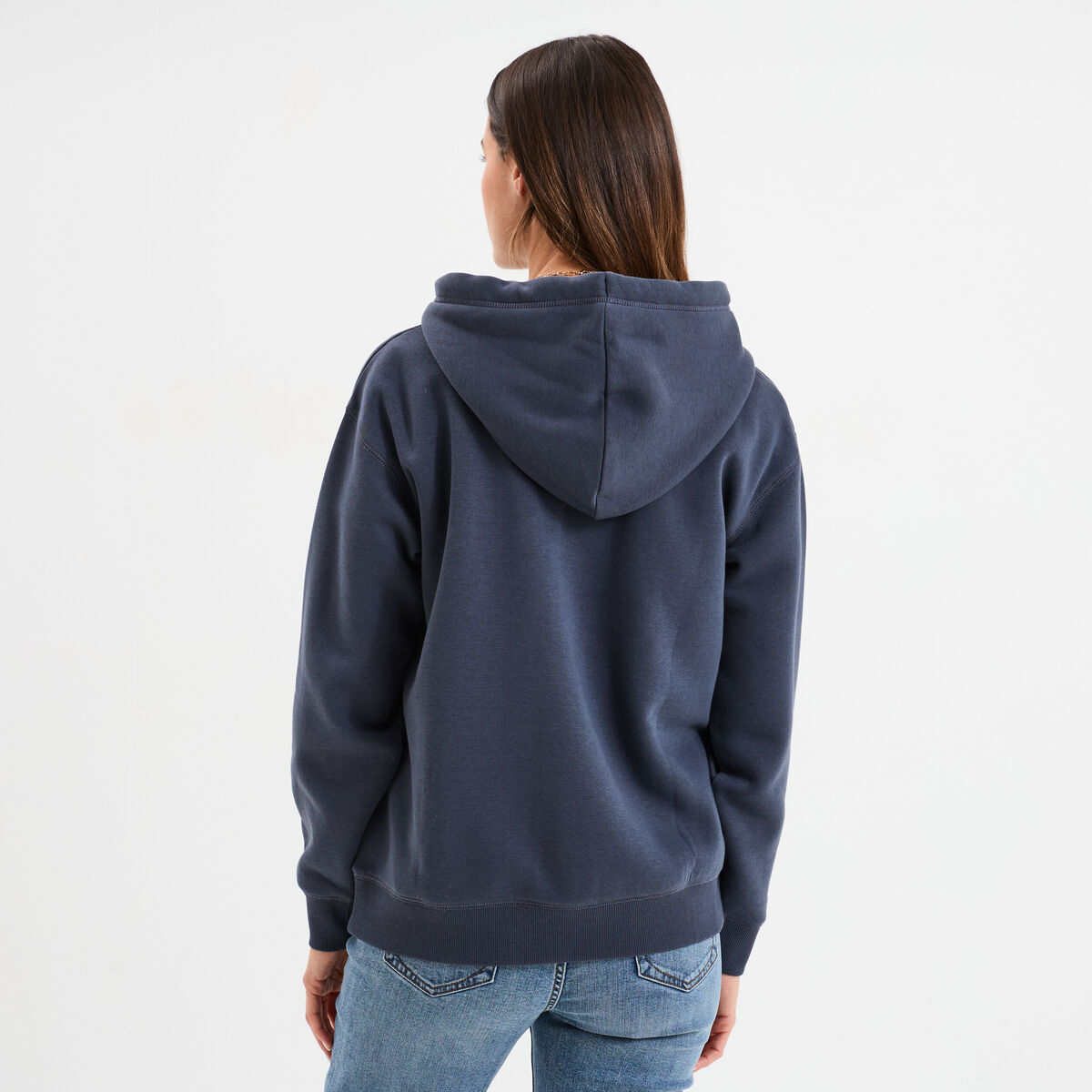 Sweat &agrave; capuche hoodie bleu fonc&eacute; femme