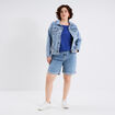 T-shirt épaules effet macramé bleu roi femme grande taille