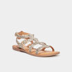 Sandales en cuir Kickers Kickdazed blanc femme