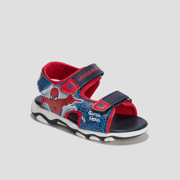 Sandales à scratchs Spider-Man bleu marine garçon