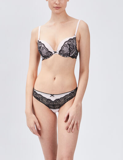 Culotte tanga rose clair femme
