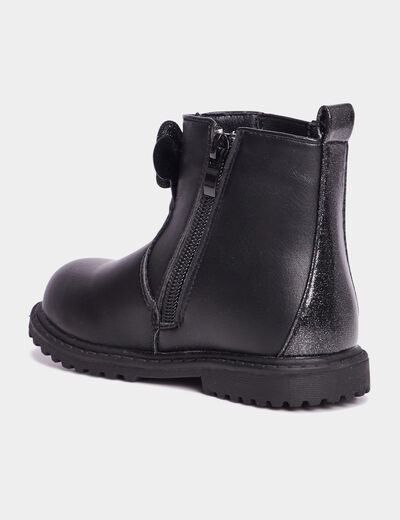 Bottines chelsea Minnie noir fille