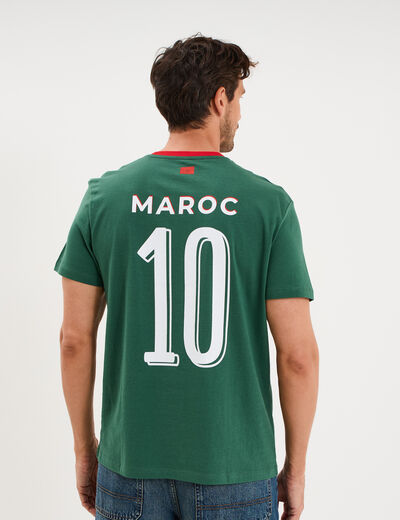 T-shirt maillot de football Maroc vert mixte