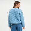Veste matelass&eacute;e boutonn&eacute;e Creeks denim double stone femme