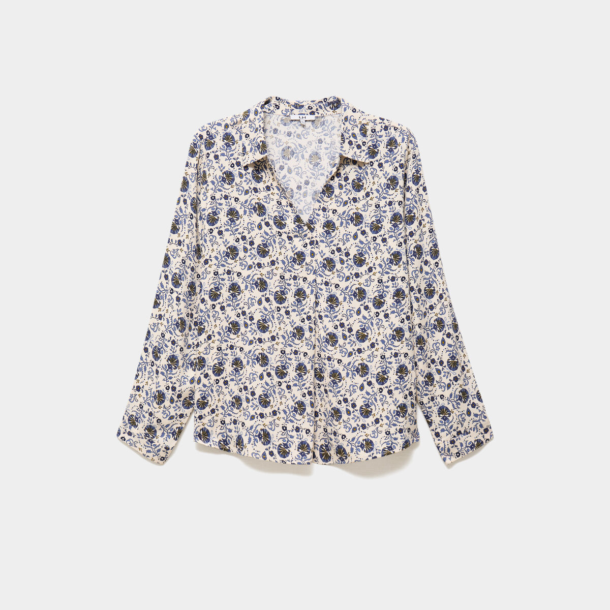 Blouse fluide manches 3/4 ecru femme grande taille