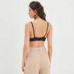 Soutien-gorge corbeille dentelle coques noir femme