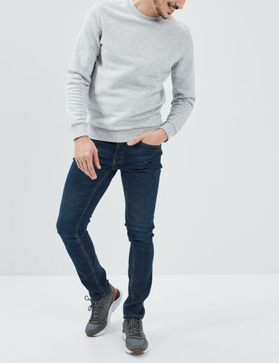 Sweat avec col rond gris clair homme
