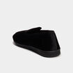Pantoufles effet velours noir femme