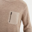 Pull 1 poche buste zipp&eacute;e Liberto taupe homme