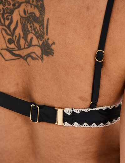 Haut de maillot de bain triangle noir femme