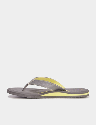 Tongs Isotoner gris homme