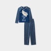 Ensemble pyjama pantalon pilou bleu marine garçon