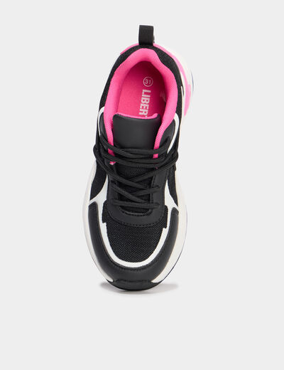 Baskets running à lacets Liberto noir fille