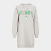 Robe sweat droite à capuche Creeks gris clair femme