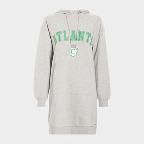 robe sweat droite a capuche creeks gris clair femme Robe sweat droite à capuche Creeks gris clair femme