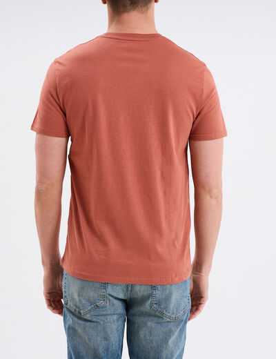 T-shirt manches courtes coton vieux rose homme