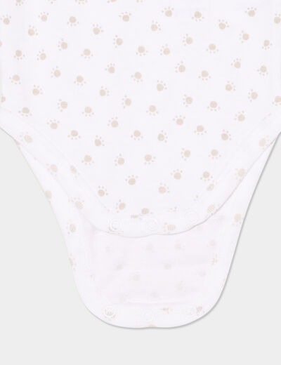 Lot 3 bodies US coton manches courtes blanc bébé