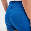 Short en jean slim bleu roi femme