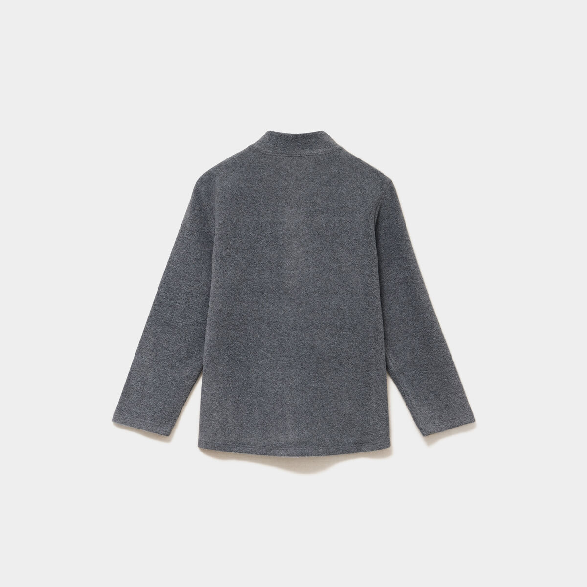Gilet polaire zipp&eacute; manches longues gris argent mixte
