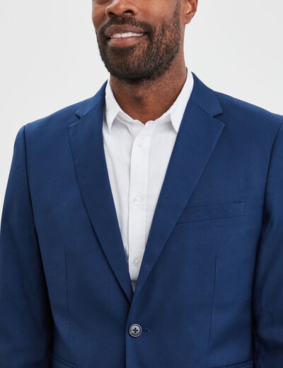 Veste de costume droite ajust&eacute;e bleu electrique homme