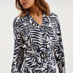 Robe chemise longue ceintur&eacute;e ecru femme