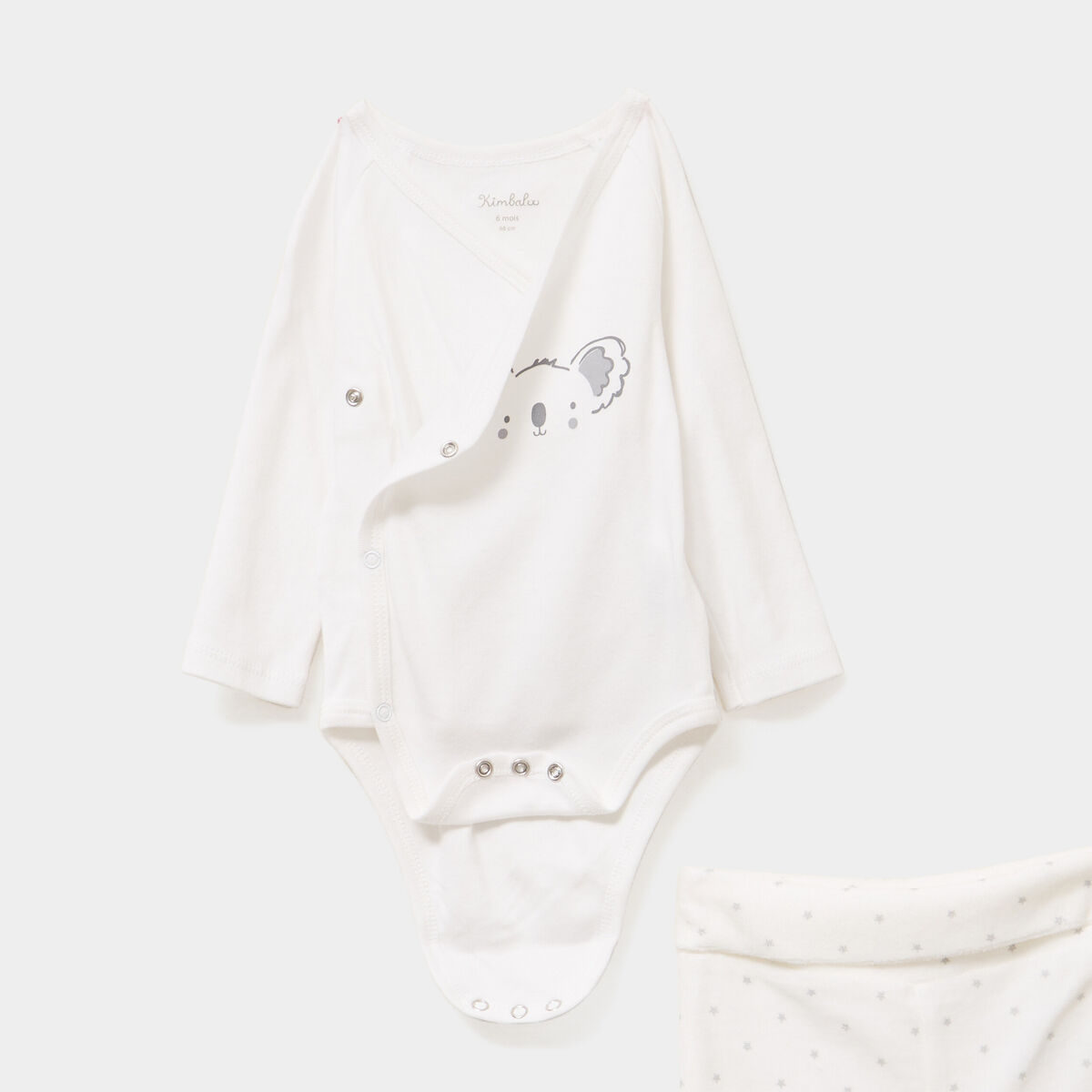Ensemble 2 pièces coton blanc bébé garçon