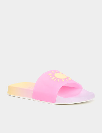 Mules de plage multicolore fille