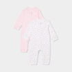 Lot 2 dors-bien coton zippés ecru bébé fille