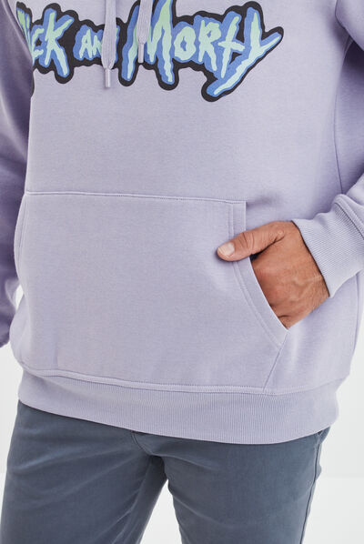 Sweat à capuche hoodie Rick et Morty parme homme